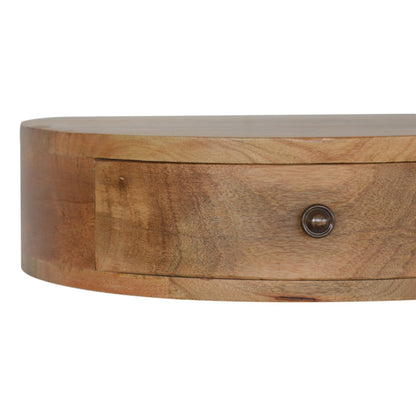 Small Oak-Tone 1 Drawer Floating Nightstand