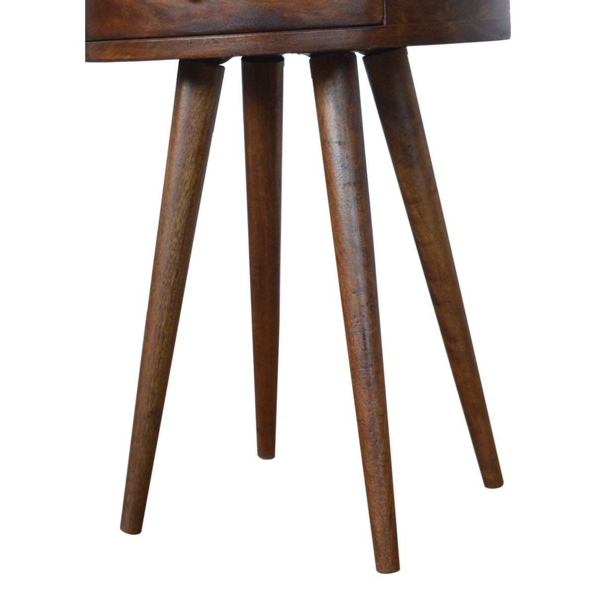 Nordic Chestnut Circular 1 Drawer Nightstand