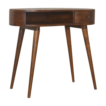 Chestnut Ridge 1 Drawer Rounded Writing Desk