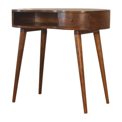 Chestnut Ridge 1 Drawer Rounded Writing Desk