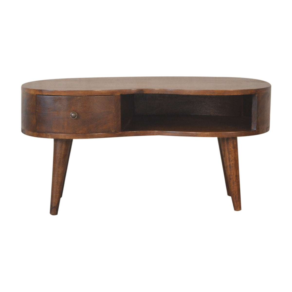 Chestnut Ridge Wave Coffee Table with Drawer