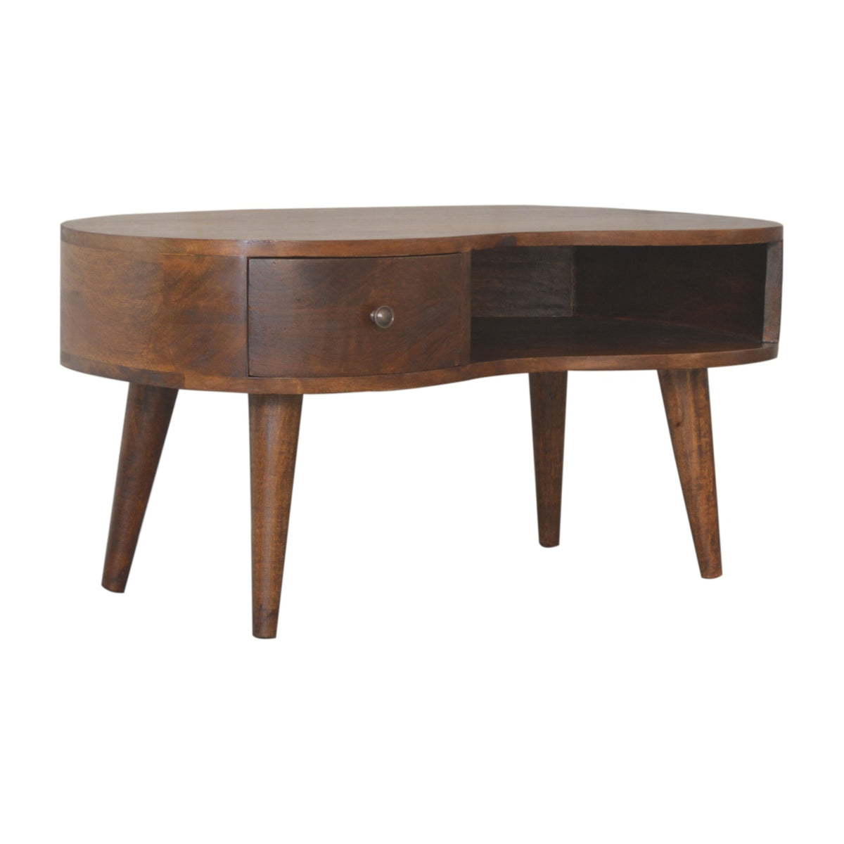 Chestnut Ridge Wave Coffee Table with Drawer