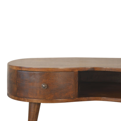 Chestnut Ridge Wave Coffee Table with Drawer