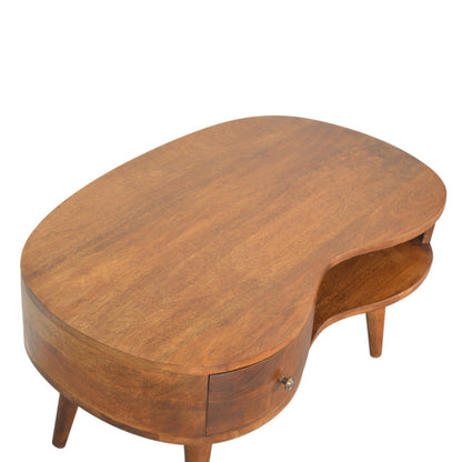 Chestnut Ridge Wave Coffee Table with Drawer