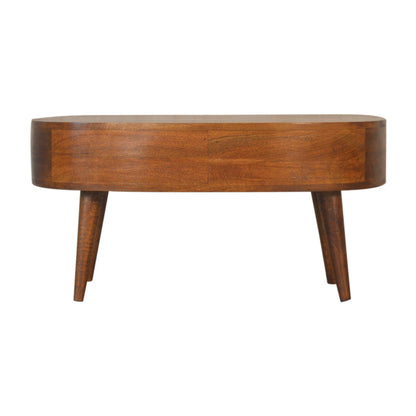Chestnut Ridge Wave Coffee Table with Drawer