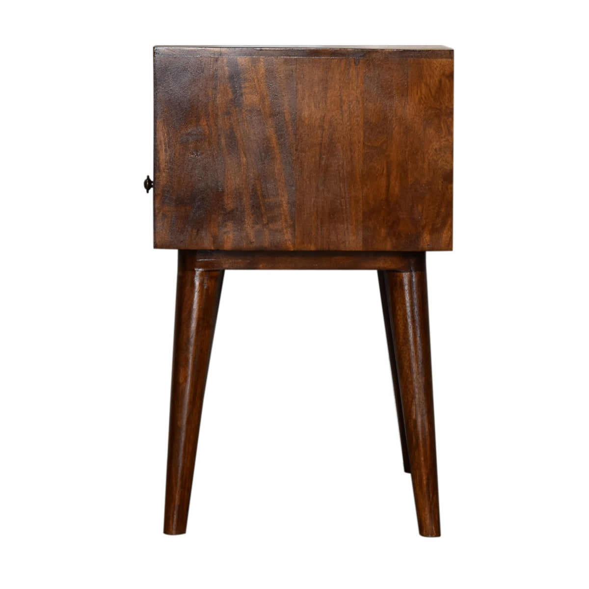 Small Chestnut 1 Drawer Modern Nightstand