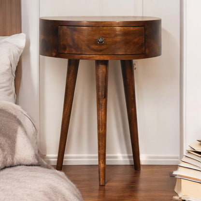 Chestnut Ridge 1 Drawer Semi Circle Nightstand