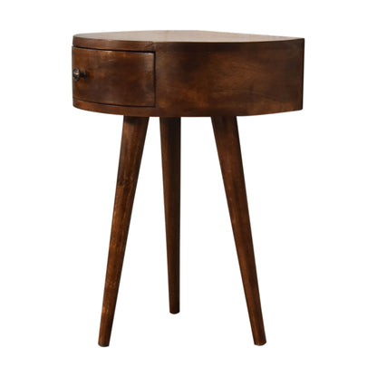 Chestnut Ridge 1 Drawer Semi Circle Nightstand