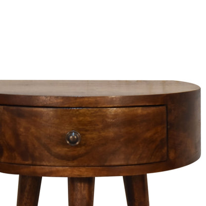 Chestnut Ridge 1 Drawer Semi Circle Nightstand
