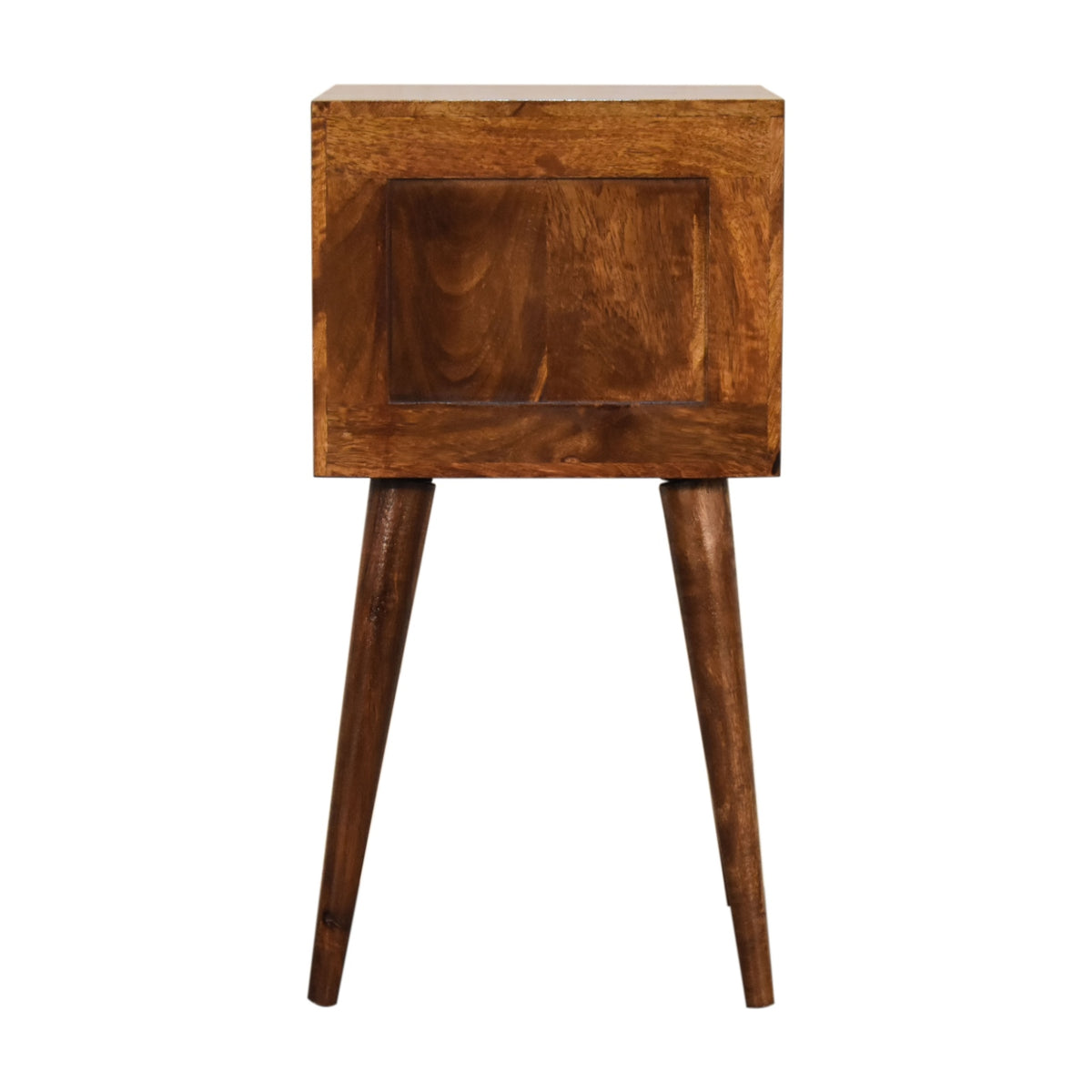 Small Chestnut 2 Drawer Nordic Nightstand