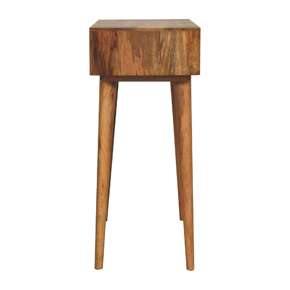 Small Oak Wood Blush Pink Fold Top Vanity