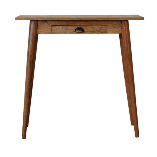 Small Oak Wood 1 Drawer Nordic Study Desk