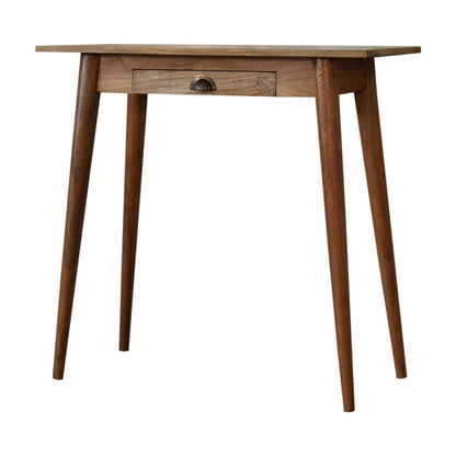 Small Oak Wood 1 Drawer Nordic Study Desk