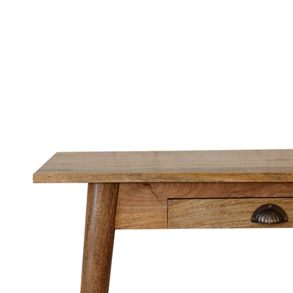 Small Oak Wood 1 Drawer Nordic Study Desk