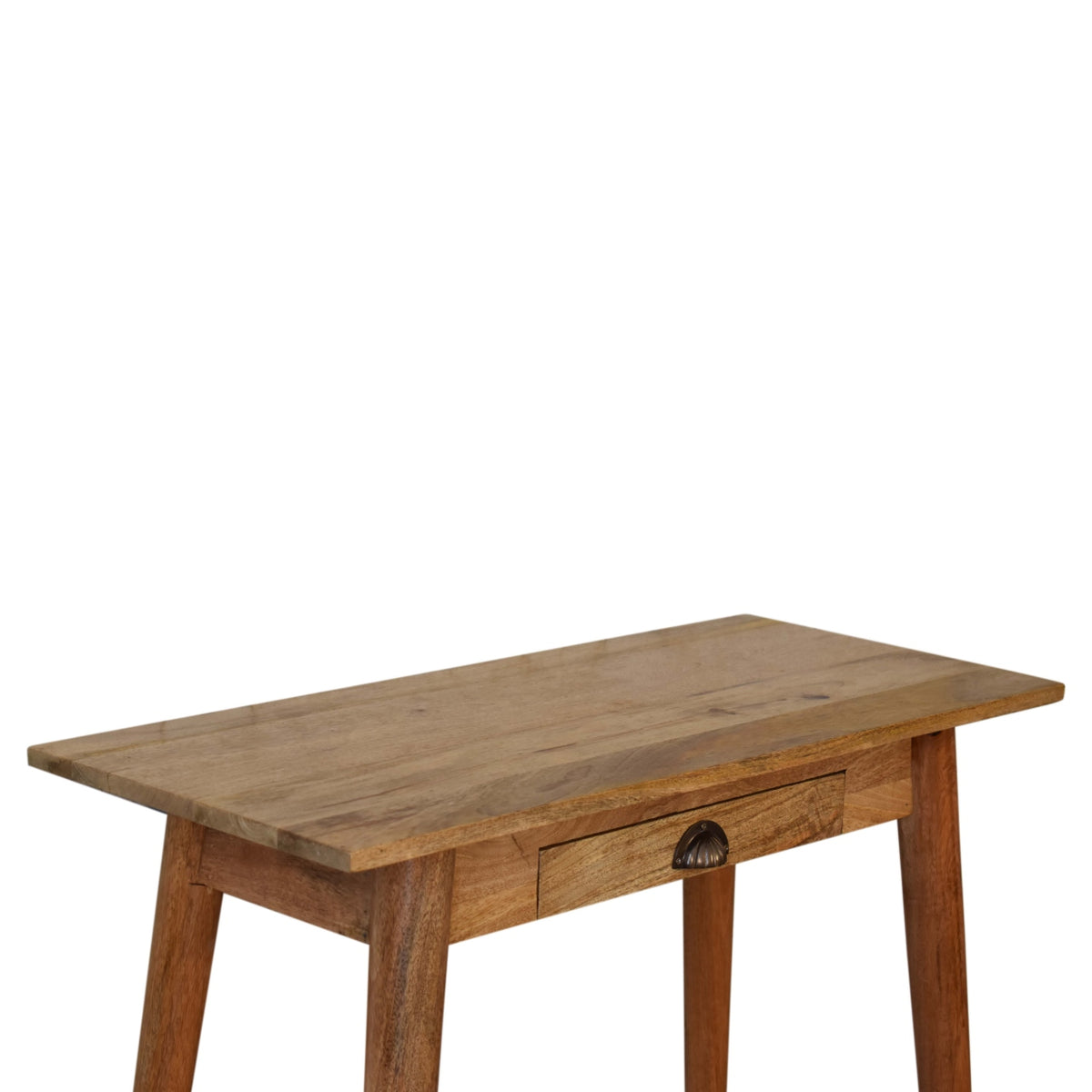 Small Oak Wood 1 Drawer Nordic Study Desk