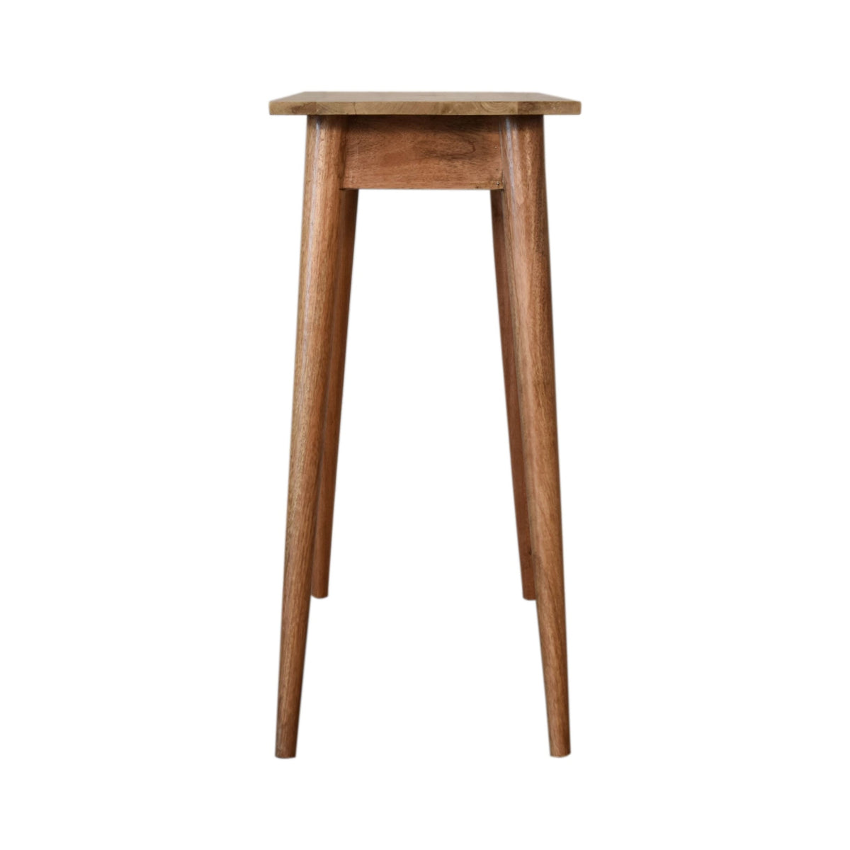 Small Oak Wood 1 Drawer Nordic Study Desk