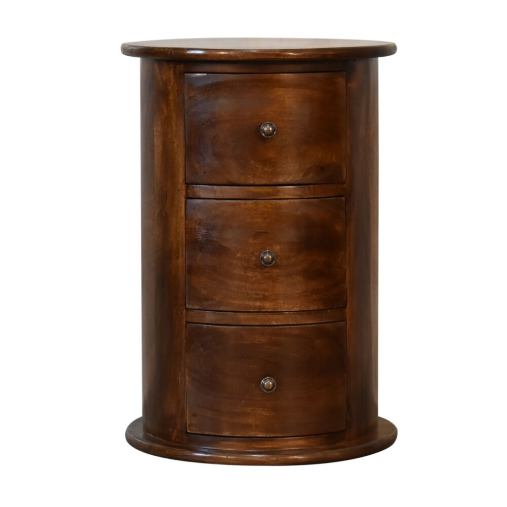 Chestnut Ridge Drum 3 Drawer End Table