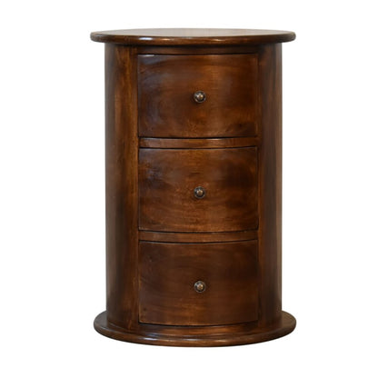 Chestnut Ridge Drum 3 Drawer End Table