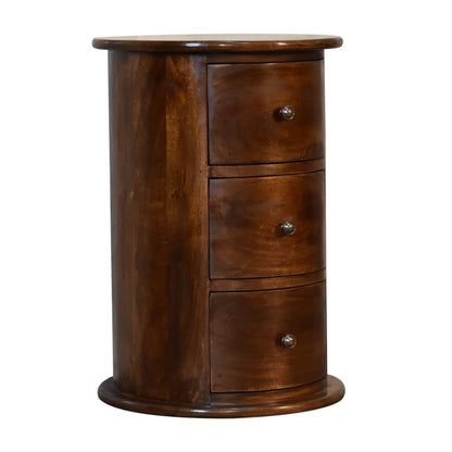 Chestnut Ridge Drum 3 Drawer End Table