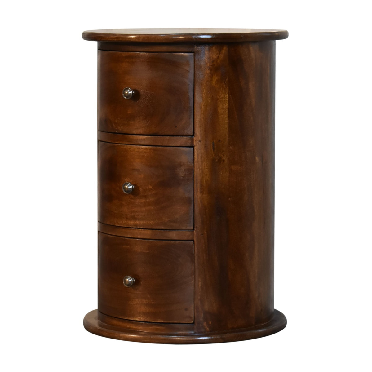 Chestnut Ridge Drum 3 Drawer End Table