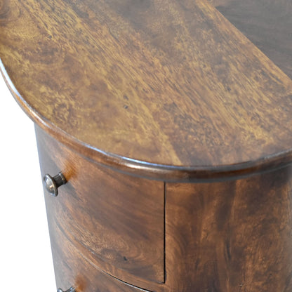 Chestnut Ridge Drum 3 Drawer End Table