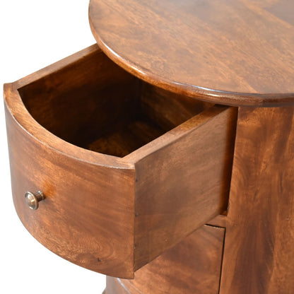 Chestnut Ridge Drum 3 Drawer End Table