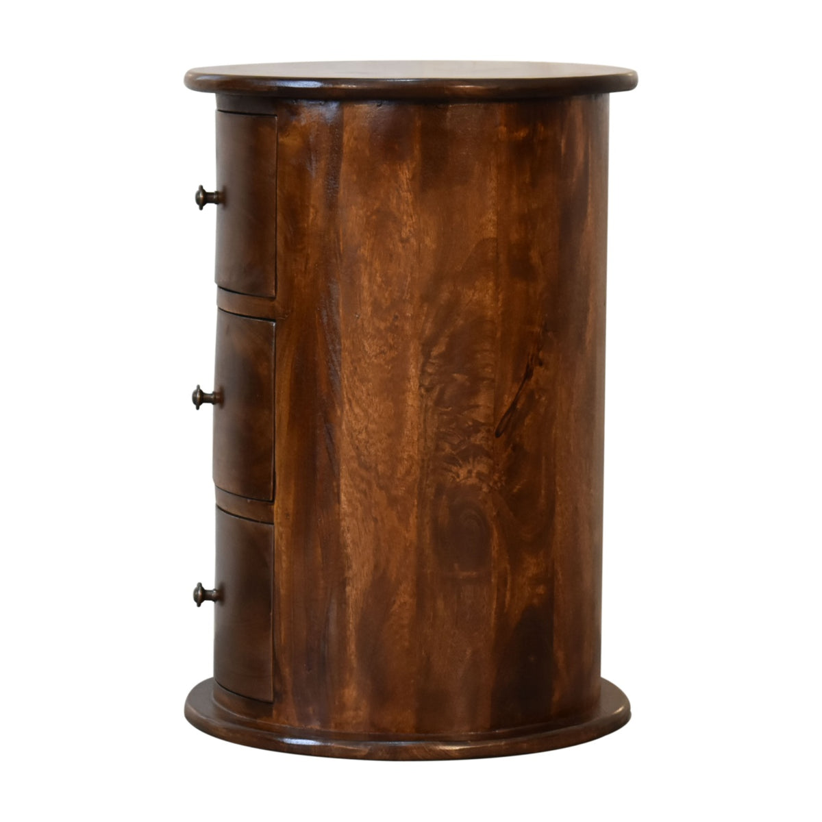 Chestnut Ridge Drum 3 Drawer End Table