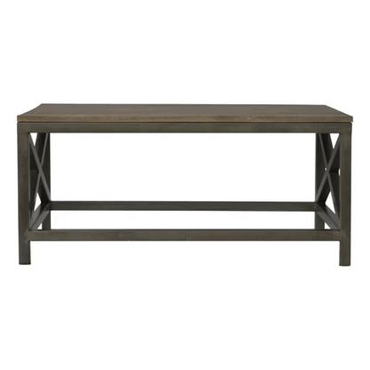 Industrial Cross Base Oatmeal Coffee Table