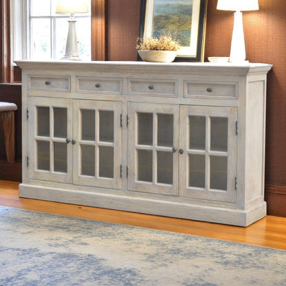 Bodie Wash 4 Door Glazed Sideboard