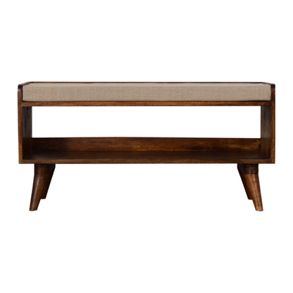 Kennebunk Chestnut Mud Linen Storage Bench