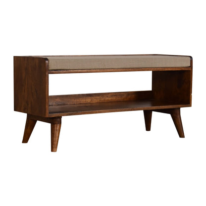Kennebunk Chestnut Mud Linen Storage Bench