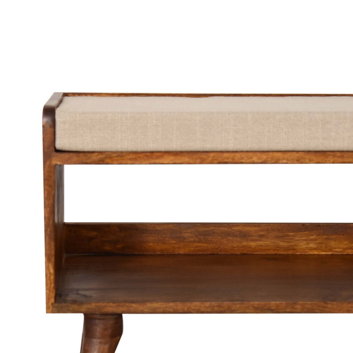 Kennebunk Chestnut Mud Linen Storage Bench
