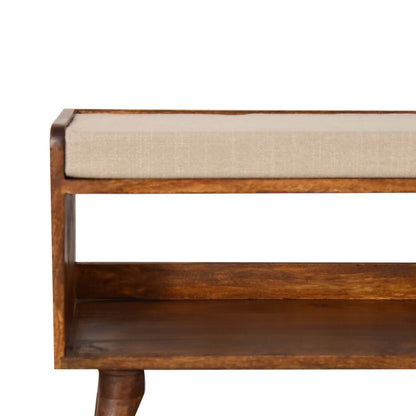 Kennebunk Chestnut Mud Linen Storage Bench