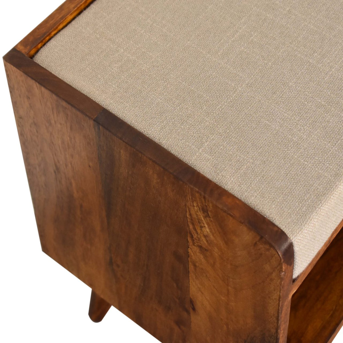 Kennebunk Chestnut Mud Linen Storage Bench