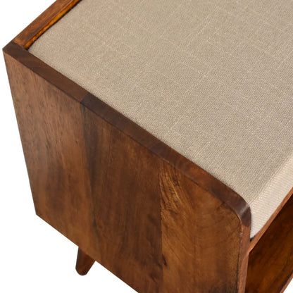 Kennebunk Chestnut Mud Linen Storage Bench