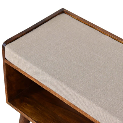 Kennebunk Chestnut Mud Linen Storage Bench