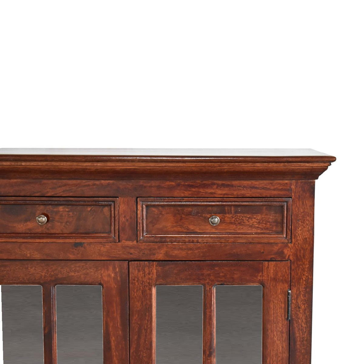 Kensington Glazed 4 Drawer Solid Sideboard