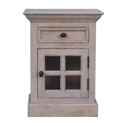 Bodie Wash 1 Drawer Glazed Nightstand