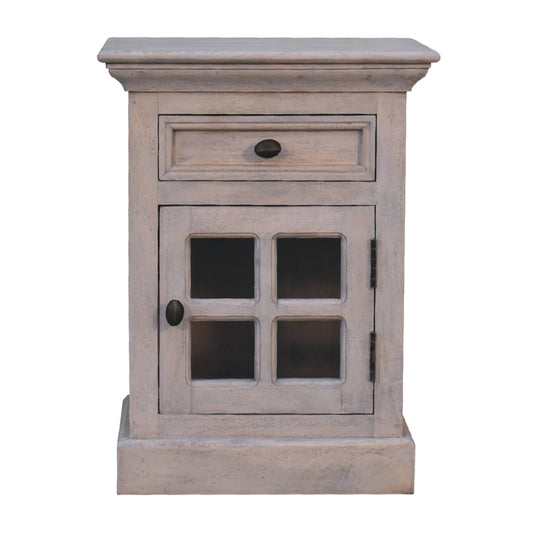 Bodie Wash 1 Drawer Glazed Nightstand