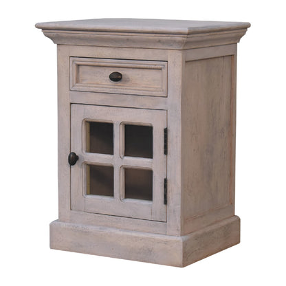 Bodie Wash 1 Drawer Glazed Nightstand