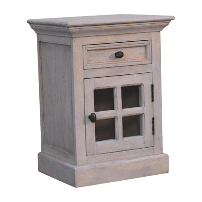 Bodie Wash 1 Drawer Glazed Nightstand