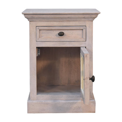 Bodie Wash 1 Drawer Glazed Nightstand