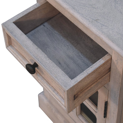 Bodie Wash 1 Drawer Glazed Nightstand