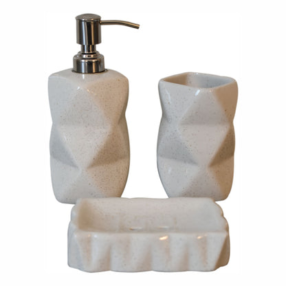 Newport Porcelain 3-Piece Bath Accessory Set