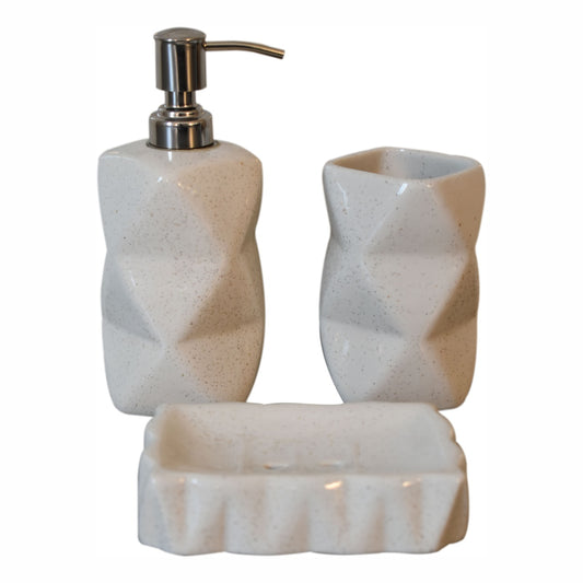 Newport Porcelain 3-Piece Bath Accessory Set
