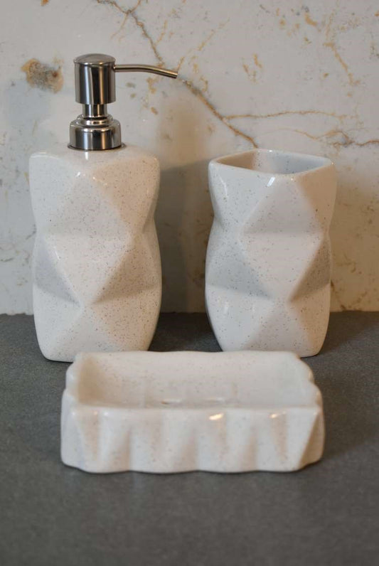 Newport Porcelain 3-Piece Bath Accessory Set