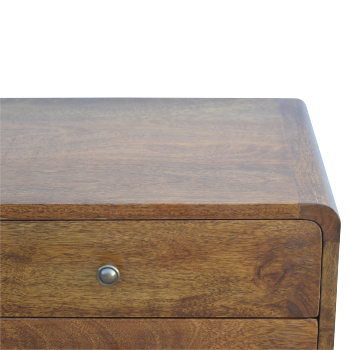 Big Sur Curved Chestnut 2 Drawer Nightstand