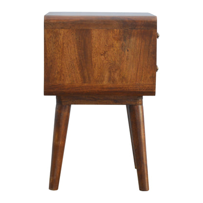 Big Sur Curved Chestnut 2 Drawer Nightstand