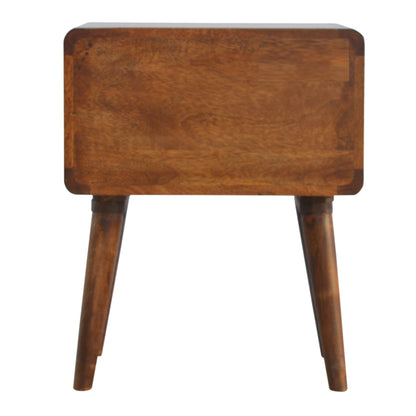 Big Sur Curved Chestnut 2 Drawer Nightstand