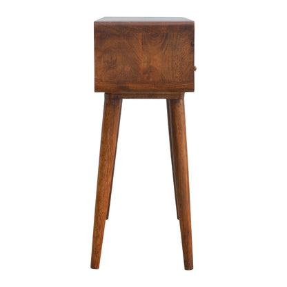 Nashville Curved Chestnut 2-Drawer Console
